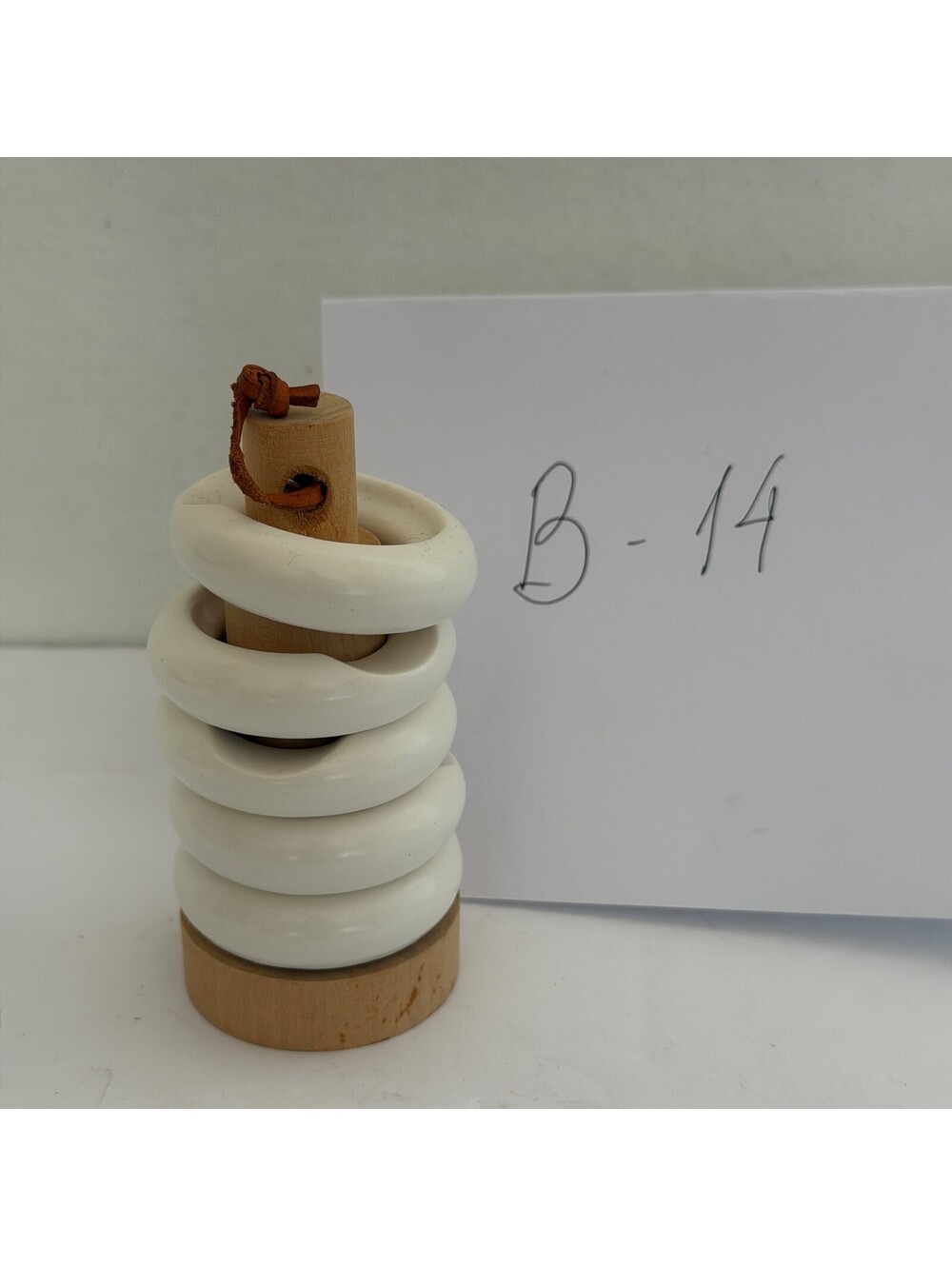 Minimalist Wooden Stacking Ring Toy Set - Storage Location Number: B-14